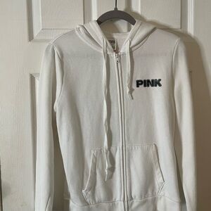 PINK Victoria's Secret White Zip-Up Jacket